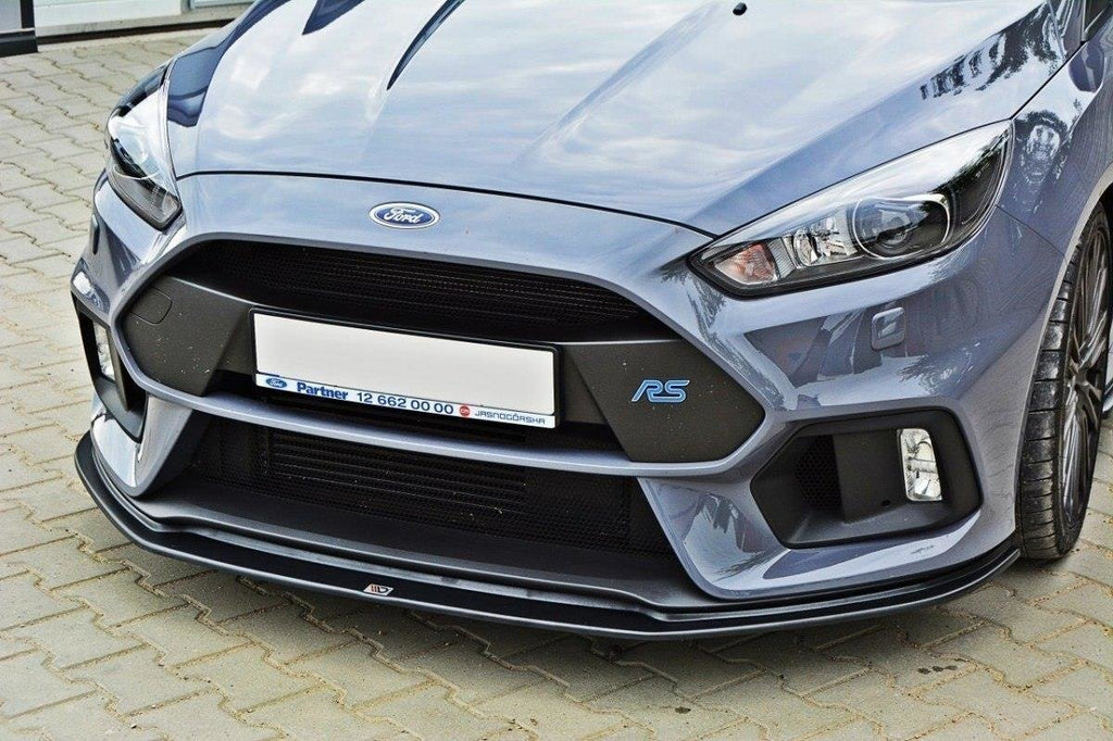 Maxton Design Street+ Spoilerlippe Front Ansatz V.3 passend für Ford Focus RS Mk3 schwarz Hochglanz