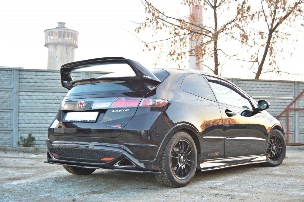 Maxton Design Spoiler CAP passend für Honda Civic VIII Type-R Mugen schwarz Hochglanz