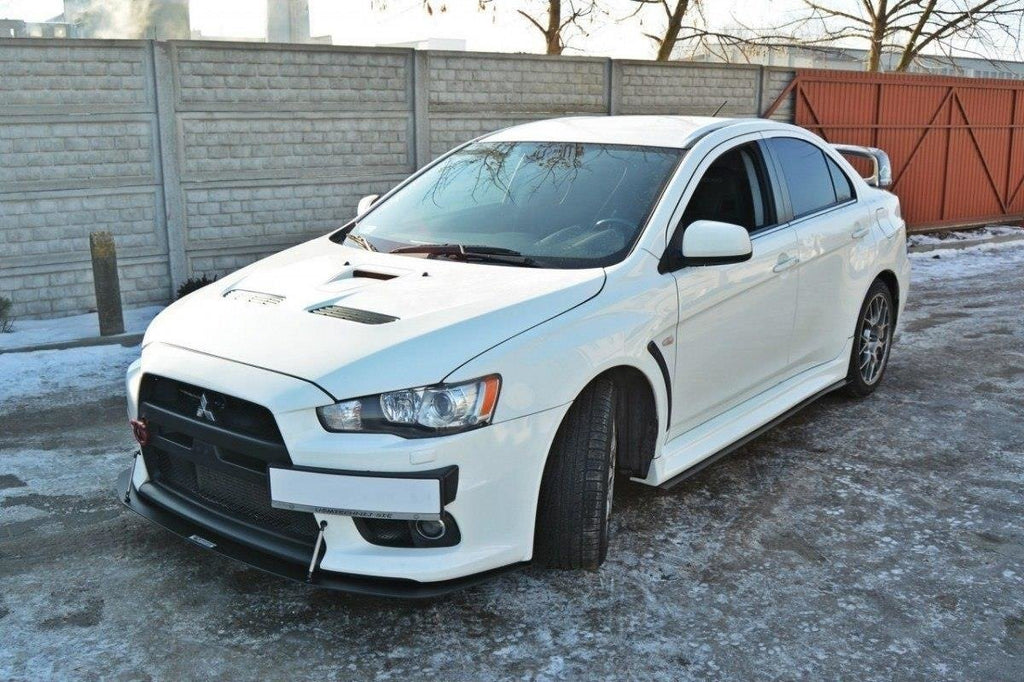 Maxton Design Racing Street+ Spoilerlippe Front Ansatz V.2 passend für Mitsubishi Lancer Evo X