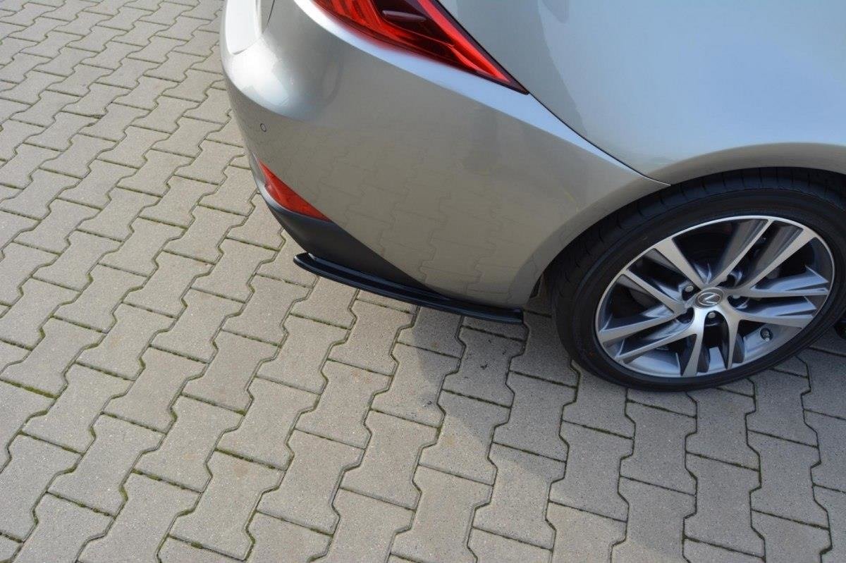 Maxton Design Heck Ansatz Flaps Diffusor passend für Lexus IS Mk3 Facelift T schwarz Hochglanz