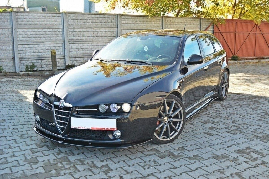 Maxton Design Street+ Spoilerlippe Front Ansatz passend für v.2 ALFA ROMEO 159 schwarz Hochglanz