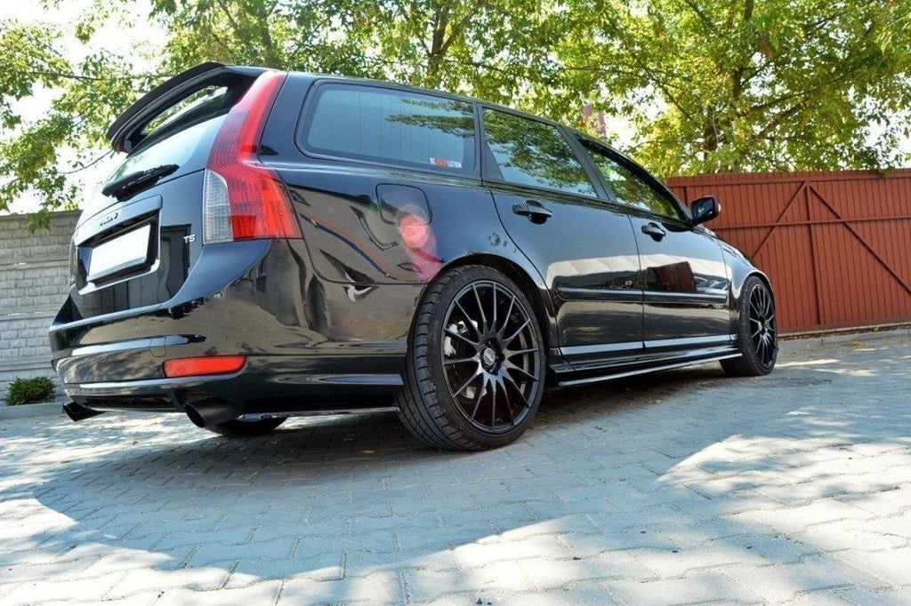 Maxton Design Street+ Seitenschweller Leisten passend für Volvo V50F R-Design schwarz Hochglanz