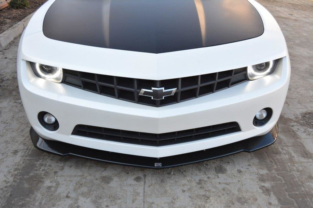 Maxton Design Street+ Spoilerlippe Front Ansatz passend für Chevrolet Camaro Standard Mk5 schwarz Hochglanz