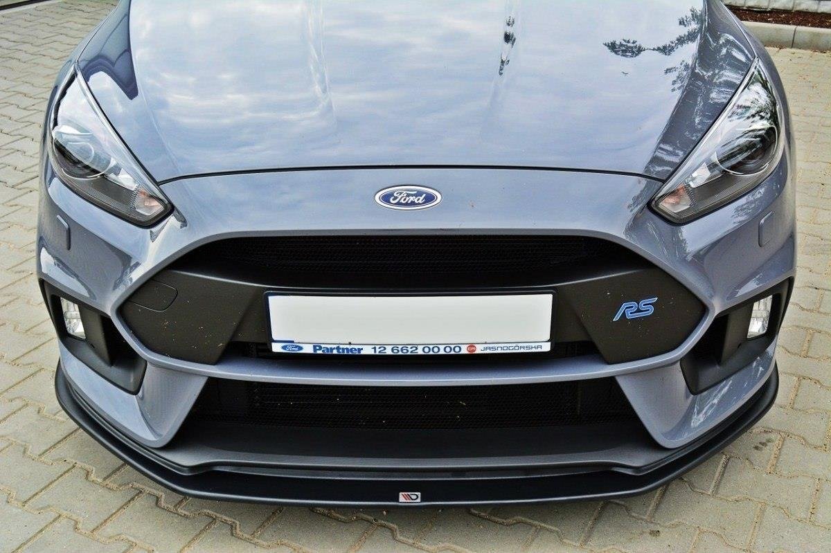 Maxton Design Street+ Spoilerlippe Front Ansatz V.3 passend für Ford Focus RS Mk3 schwarz Hochglanz