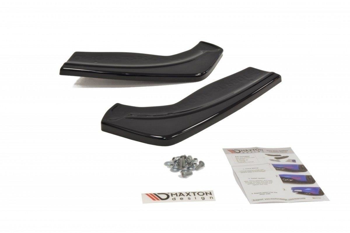 Maxton Design Heck Ansatz Flaps Diffusor V.1 passend für Ford Focus ST Mk2 FL schwarz Hochglanz