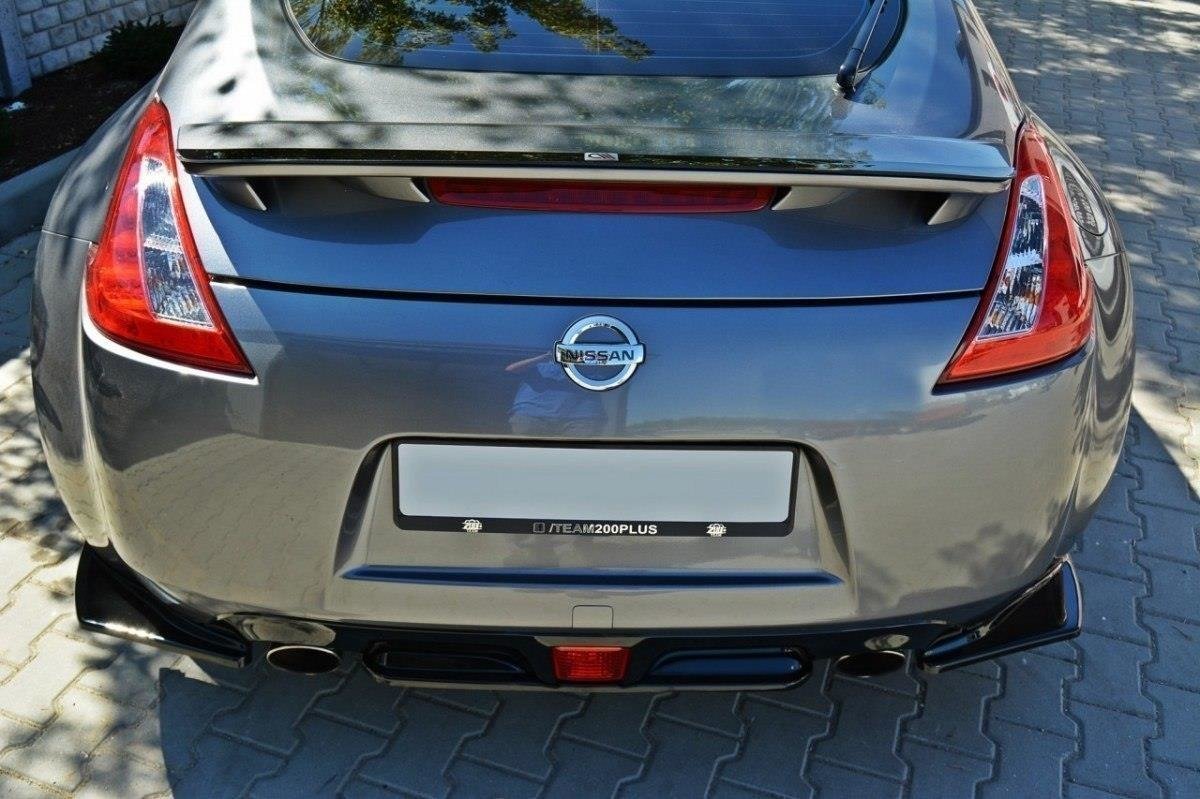 Maxton Design Heck Ansatz Flaps Diffusor V.1 passend für Nissan 370Z schwarz Hochglanz