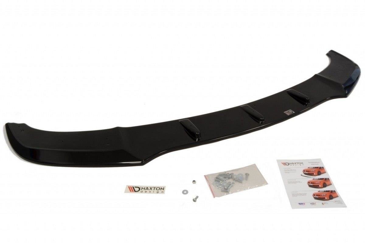 Maxton Design Street+ Spoilerlippe Front Ansatz V.1 passend für BMW 5er M-Paket F10/F11 schwarz Hochglanz