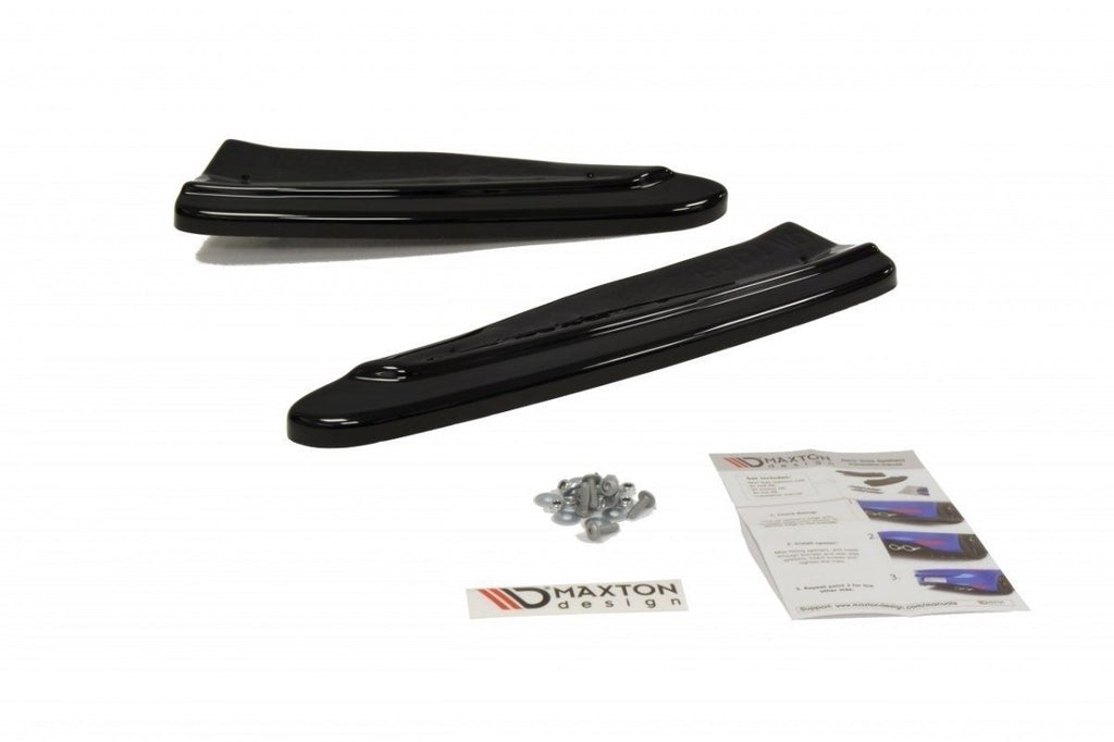 Maxton Design Heck Ansatz Flaps Diffusor passend für Chevrolet Camaro SS / Standard Mk5 schwarz Hochglanz