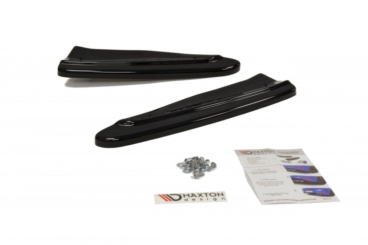 Maxton Design Heck Ansatz Flaps Diffusor passend für Chevrolet Camaro SS / Standard Mk5 schwarz Hochglanz