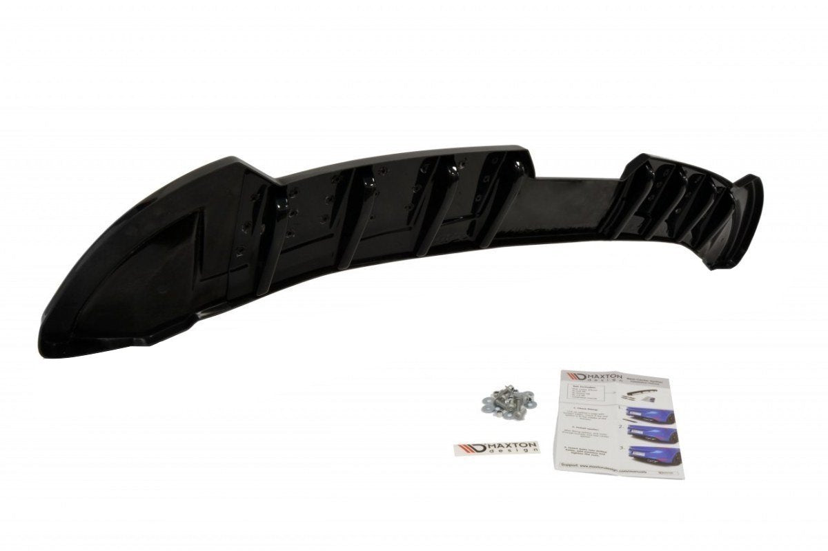 Maxton Design Diffusor Heck Ansatz für SEAT IBIZA 4 SPORTCOUPE (vor Facelift) DTM LOOK schwarz Hochglanz