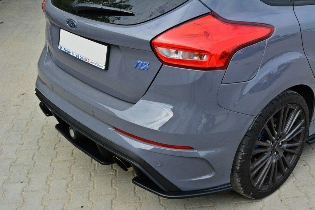 Maxton Design Heck Ansatz Flaps Diffusor passend für Ford Focus RS Mk3 schwarz Hochglanz