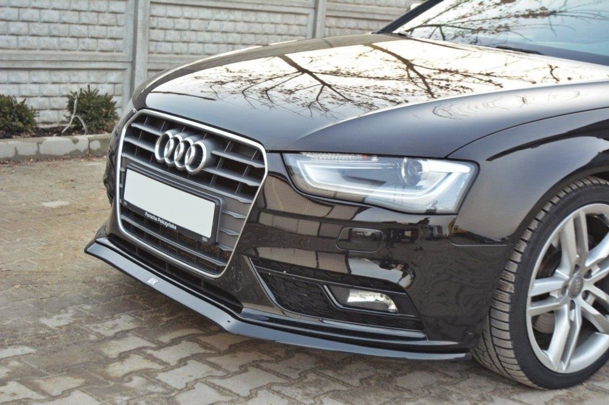 Maxton Design Front Diffuser V.2 Audi A4 B8 FL schwarz Hochglanz für Audi A4