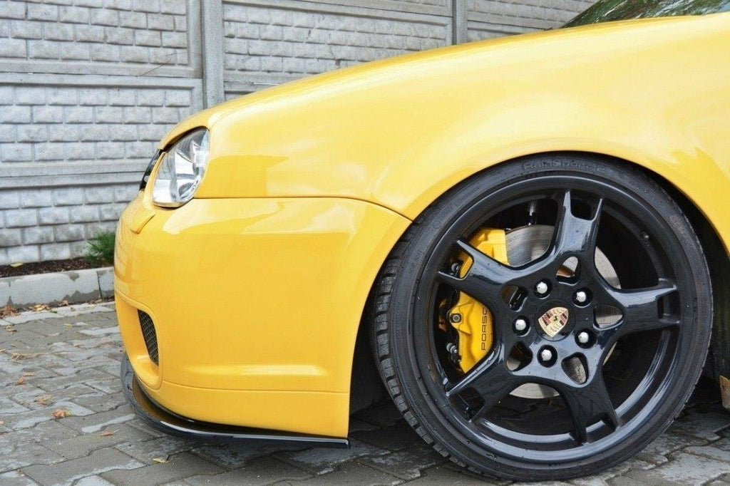 Maxton Design Street+ Spoilerlippe Front Ansatz passend für VW GOLF 4 R32 schwarz Hochglanz
