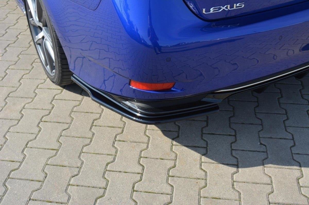 Maxton Design Heck Ansatz Flaps Diffusor passend für Lexus GS Mk4 Facelift H schwarz Hochglanz