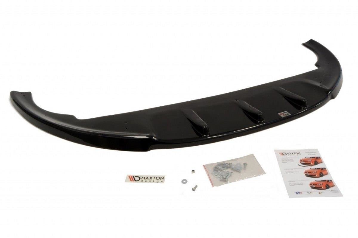 Maxton Design Street+ Spoilerlippe Front Ansatz passend für FIAT BRAVO II schwarz Hochglanz