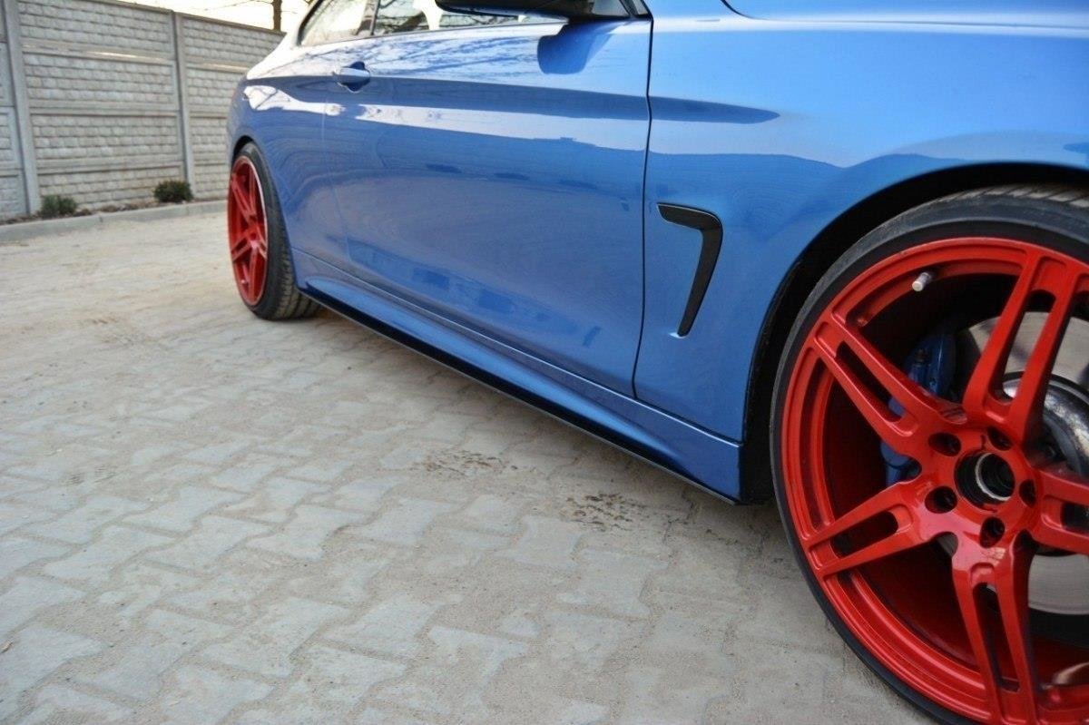 Maxton Design Racing Seitenschweller Ansatz BMW 4er Coupe / Gran Coupe / Cabrio M-Paket F32 / F36 / F33 für BMW 4er Gran Coupe