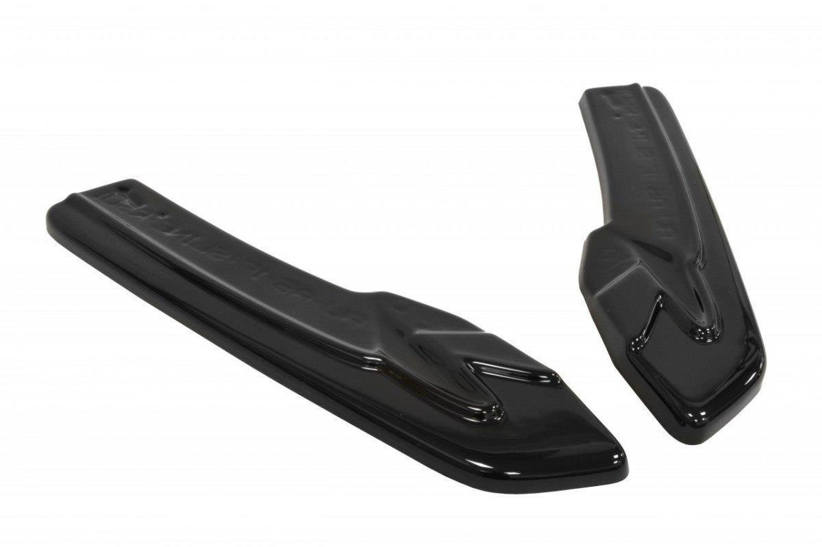 Maxton Design Heck Ansatz Flaps Diffusor passend für Audi A5 S-Line 8T Facelift Facelift schwarz Hochglanz