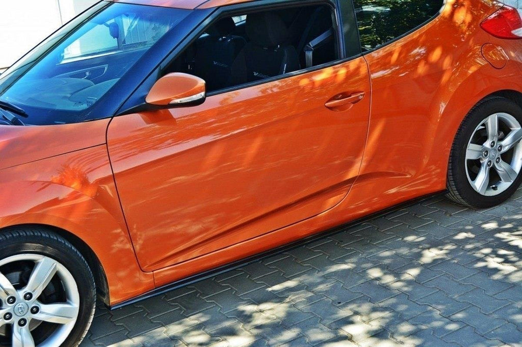Maxton Design Dokadki Progów Hyundai Veloster schwarz Hochglanz für Hyundai Veloster Mk1