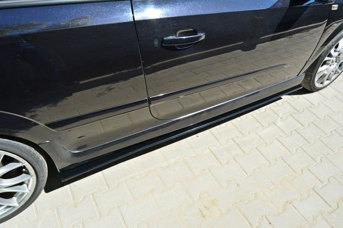 Maxton Design Street+ Seitenschweller Leisten passend für OPEL ASTRA H (FOR OPC / VXR) schwarz Hochglanz