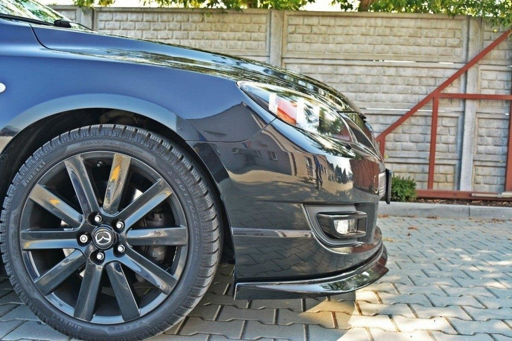 Maxton Design Street+ Spoilerlippe Front Ansatz passend für Mazda 3 MPS Mk1 schwarz Hochglanz