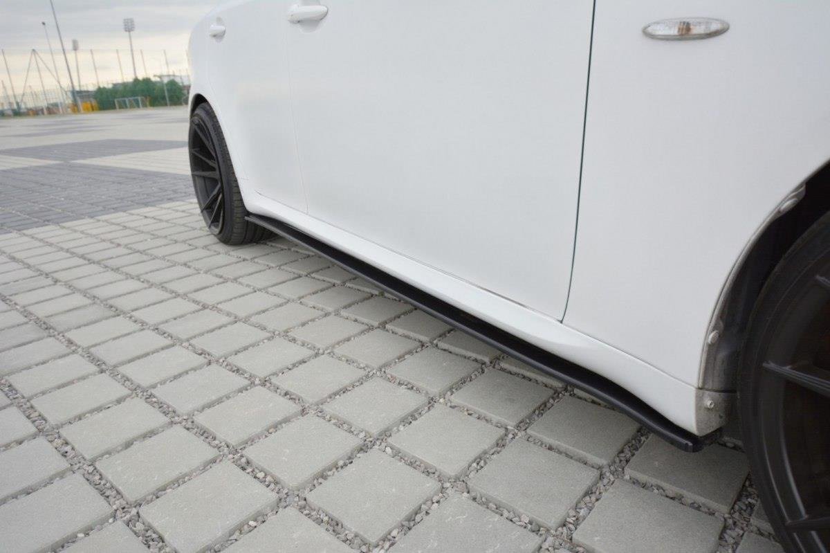 Maxton Design Street+ Seitenschweller Leisten passend für Lexus IS F-Sport Mk2 (XE20) Facelift schwarz Hochglanz