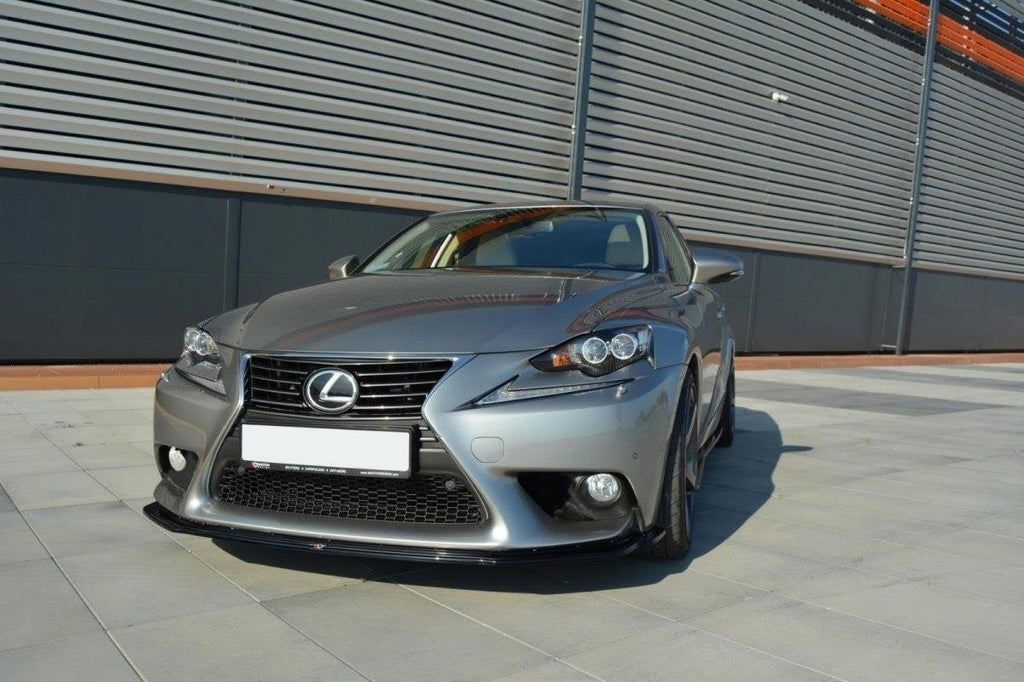 Maxton Design Street+ Spoilerlippe Front Ansatz V.1 passend für Lexus IS Mk3 schwarz Hochglanz