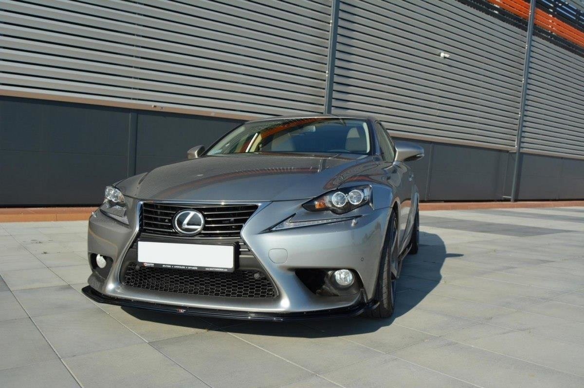 Maxton Design Street+ Spoilerlippe Front Ansatz V.1 passend für Lexus IS Mk3 schwarz Hochglanz