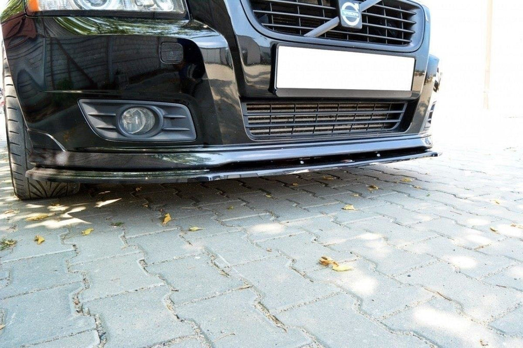 Maxton Design Street+ Spoilerlippe Front Ansatz passend für v.1 VOLVO V50F R-DESIGN schwarz Hochglanz