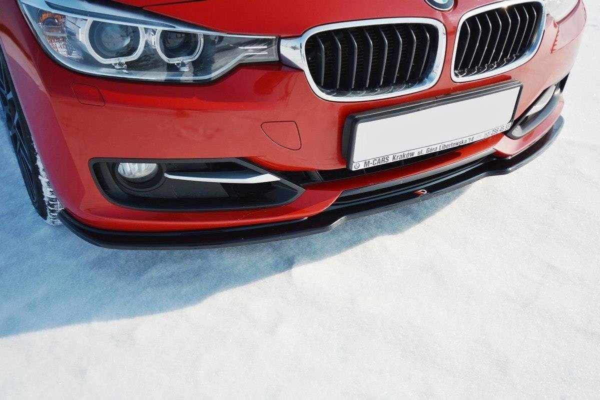 Maxton Design Street+ Spoilerlippe Front Ansatz V.1 passend für BMW 3er F30 schwarz Hochglanz