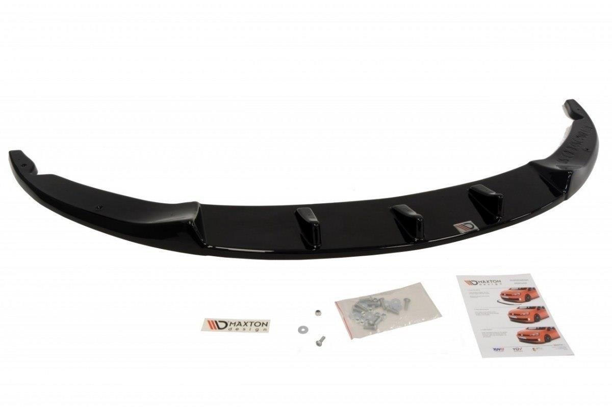 Maxton Design Street+ Spoilerlippe Front Ansatz passend für OPEL CORSA D NÜRBURG (FÜR OPC / VXR STOßSTANGE) schwarz Hochglanz
