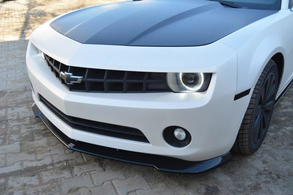 Maxton Design Street+ Spoilerlippe Front Ansatz passend für Chevrolet Camaro Standard Mk5 schwarz Hochglanz