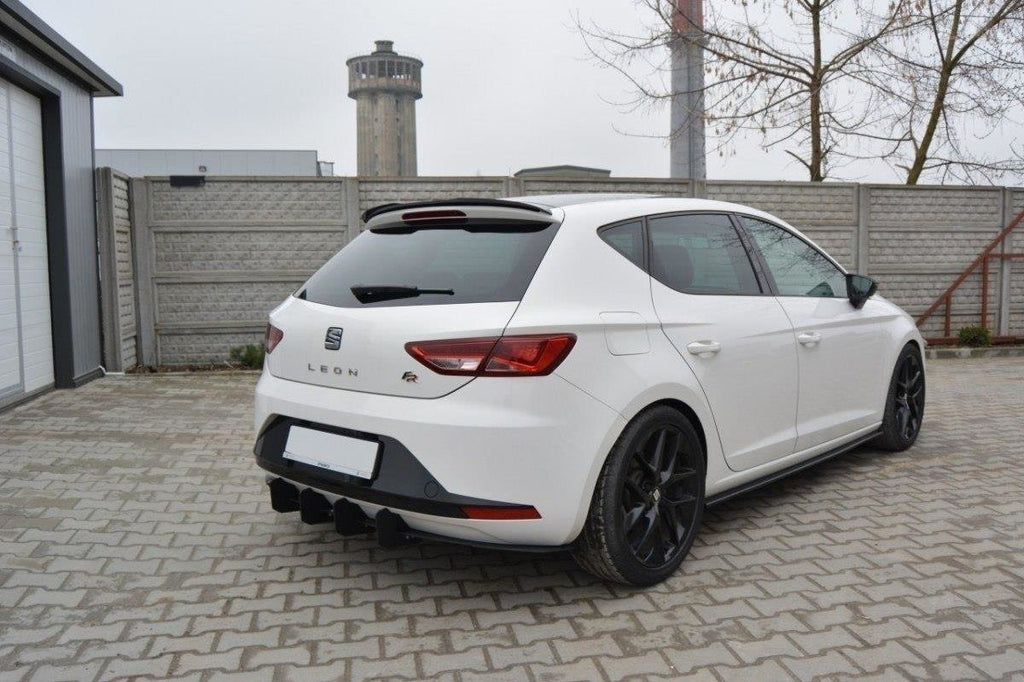 Maxton Design Diffusor Heck Ansatz passend für Heckschürze passend für SEAT LEON III FR