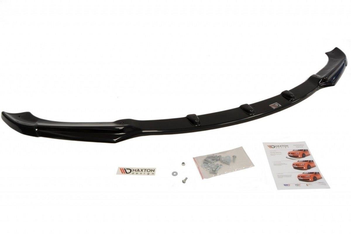 Maxton Design Street+ Spoilerlippe Front Ansatz passend für BMW 3er E46 LIMOUSINE Facelift schwarz Hochglanz