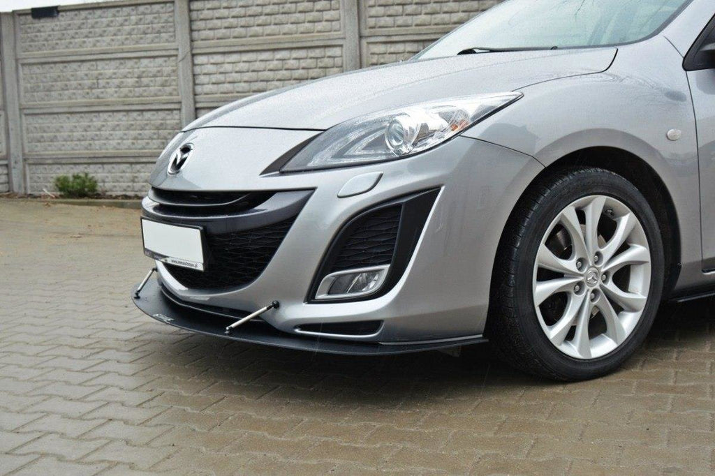Maxton Design Racing Street+ Spoilerlippe Front Ansatz passend für MAZDA 3 MK2 SPORT (vor Facelift)