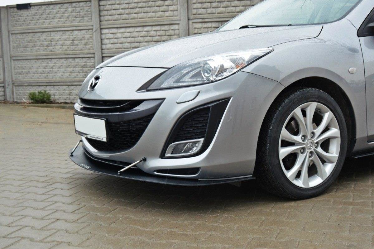 Maxton Design Racing Street+ Spoilerlippe Front Ansatz passend für MAZDA 3 MK2 SPORT (vor Facelift)