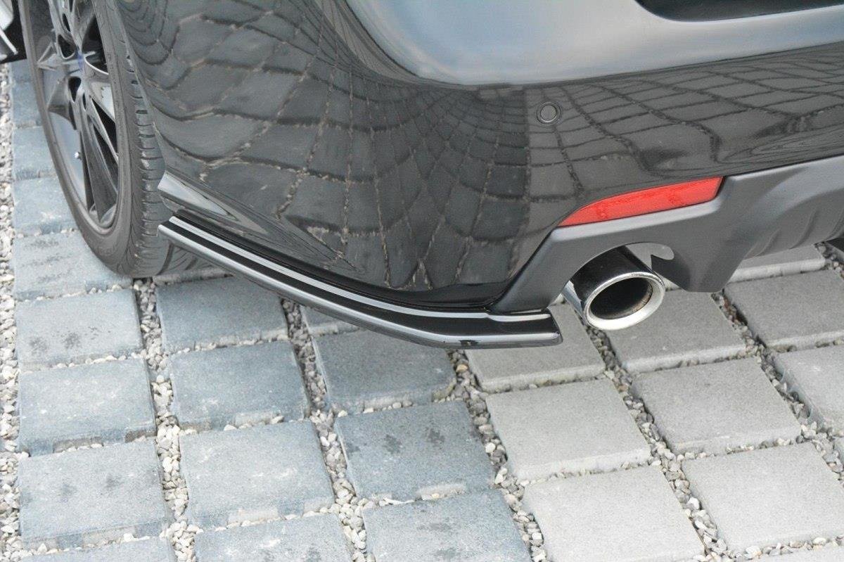 Maxton Design Heck Ansatz Flaps Diffusor passend für Saab 9-3 Aero Mk2 Facelift schwarz Hochglanz