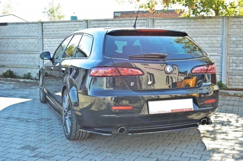 Maxton Design Mittlerer Diffusor Heck Ansatz für ALFA ROMEO 159 Carbon Look