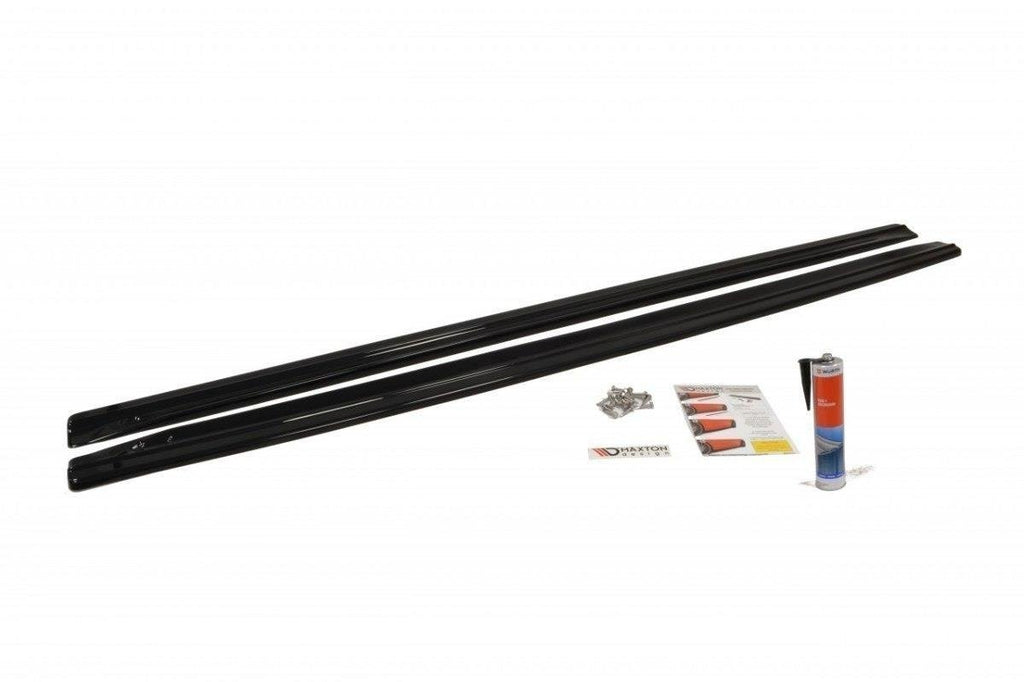 Maxton Design Street+ Seitenschweller Leisten passend für Audi RS6 C6 schwarz Hochglanz