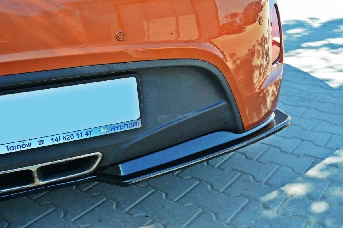 Maxton Design Diffusor Heck Ansatz passend für Hyundai Veloster schwarz Hochglanz