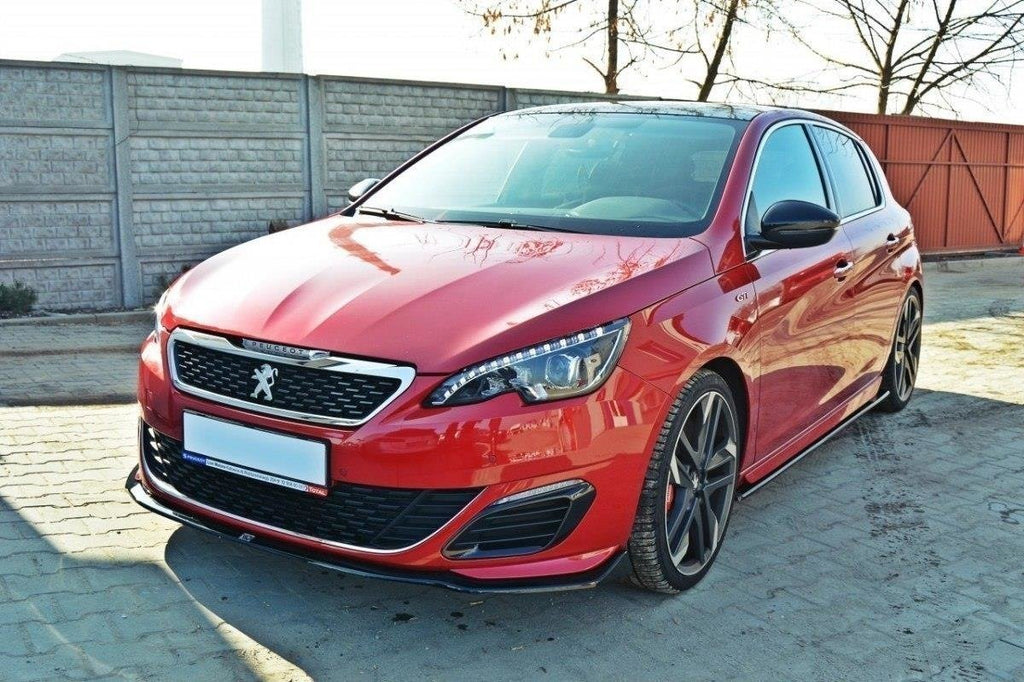 Maxton Design Street+ Spoilerlippe Front Ansatz passend für v.1 PEUGEOT 308 II GTI schwarz Hochglanz