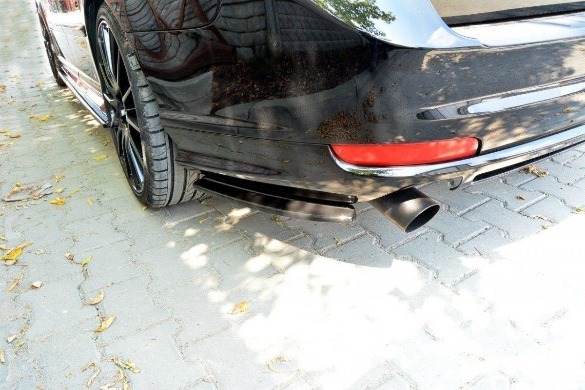 Maxton Design Heck Ansatz Flaps Diffusor passend für VOLVO V50F R-DESIGN schwarz Hochglanz
