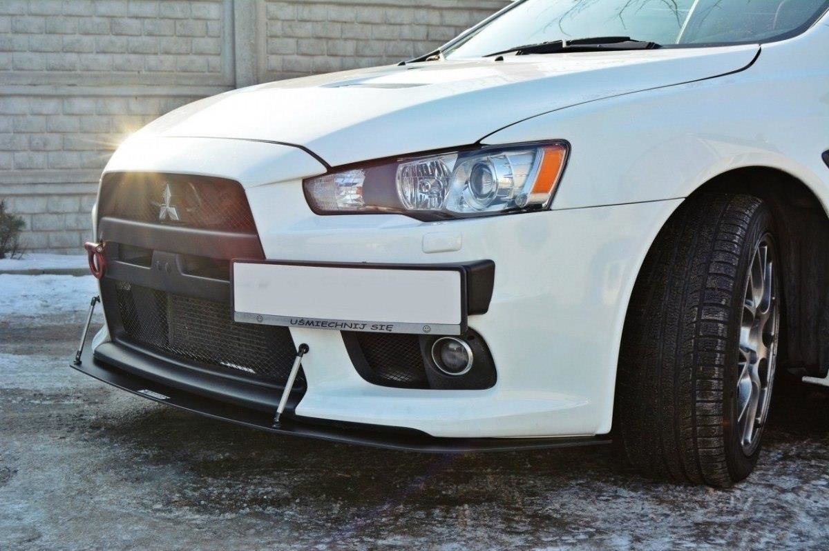 Maxton Design Racing Street+ Spoilerlippe Front Ansatz V.2 passend für Mitsubishi Lancer Evo X