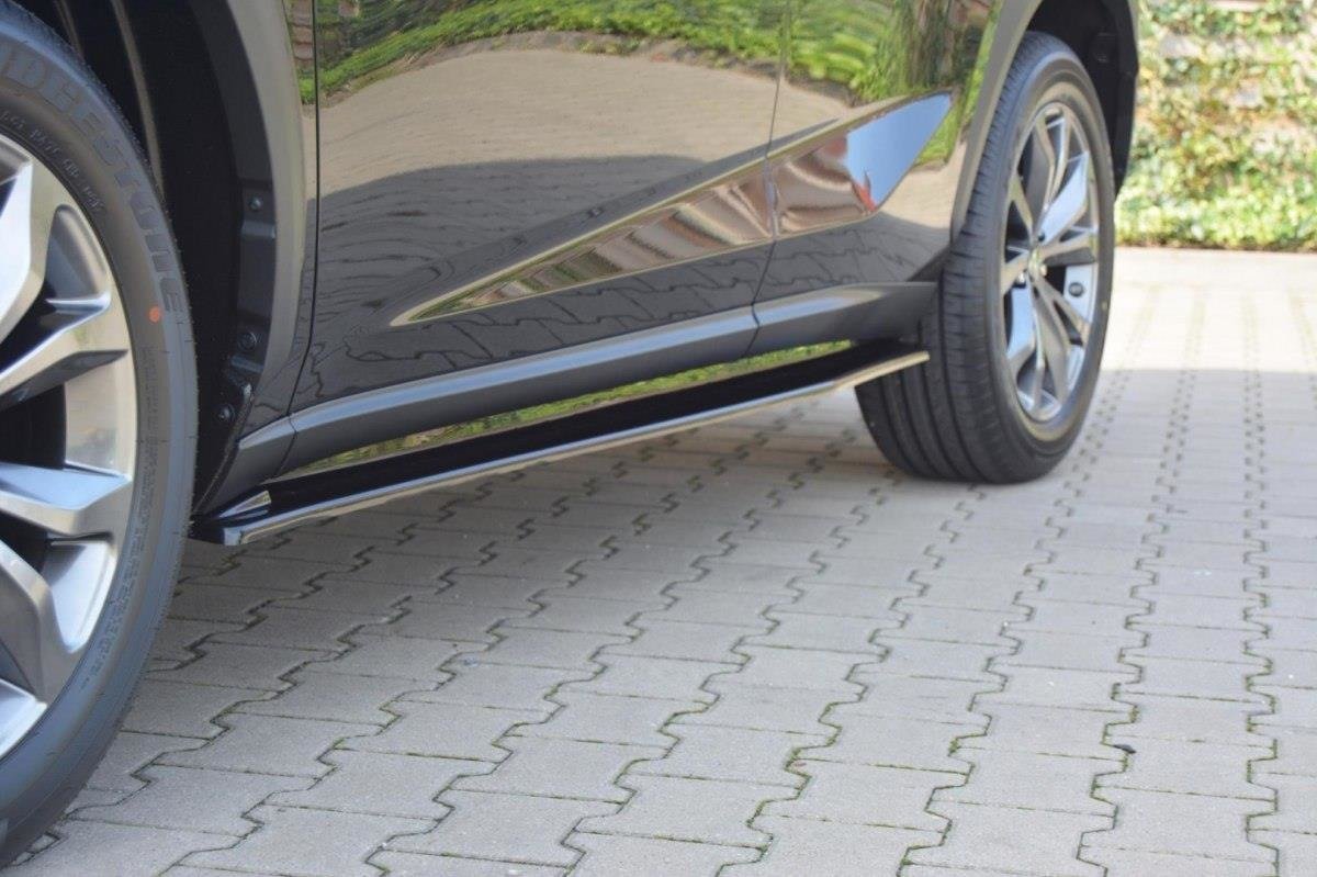 Maxton Design Street+ Seitenschweller Leisten passend für Lexus NX Mk1 /Mk1 Facelift schwarz Hochglanz