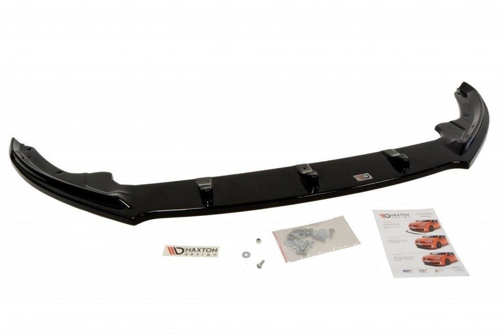 Maxton Design Street+ Spoilerlippe Front Ansatz V.1 passend für Skoda Rapid schwarz Hochglanz