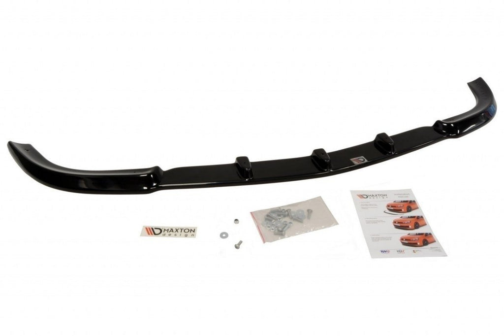 Maxton Design Street+ Spoilerlippe Front Ansatz passend für MERCEDES SLK R170 schwarz Hochglanz