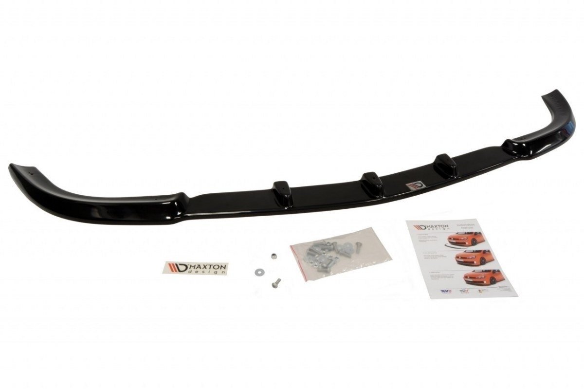 Maxton Design Street+ Spoilerlippe Front Ansatz passend für MERCEDES SLK R170 schwarz Hochglanz