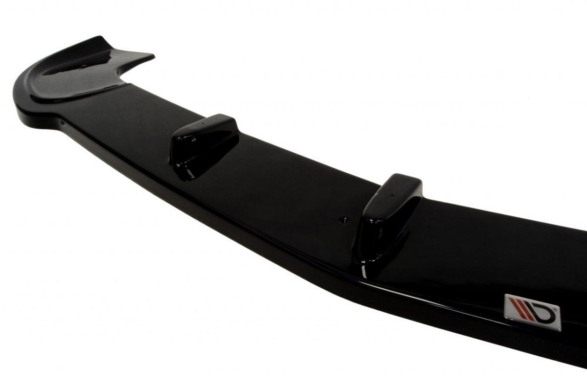 Maxton Design Street+ Spoilerlippe Front Ansatz passend für MERCEDES SLK R171 (FÜR ME-SLK-R171-AMG204-F1) schwarz Hochglanz