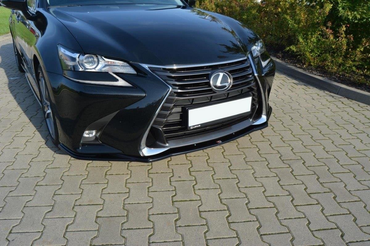 Maxton Design Street+ Spoilerlippe Front Ansatz V.1 passend für Lexus GS Mk4 Facelift schwarz Hochglanz