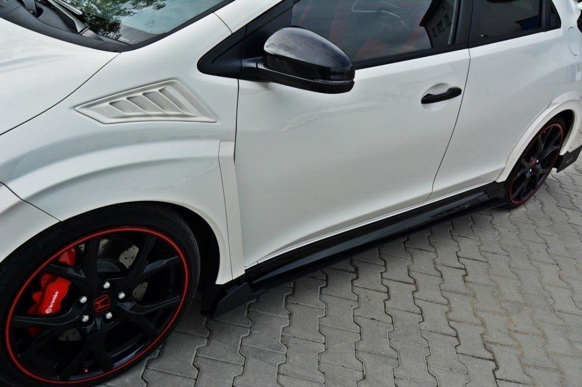 Maxton Design Racing Seitenschweller Ansatz HONDA CIVIC IX TYPE R für Honda Civic Mk9 Type-S