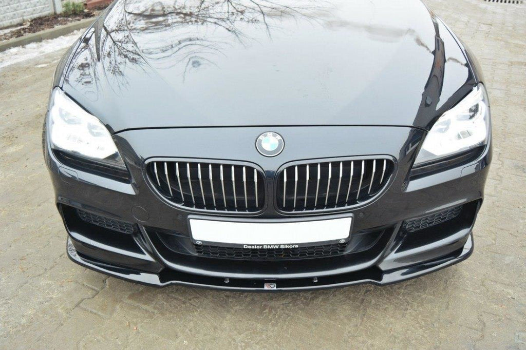 Maxton Design Street+ Spoilerlippe Front Ansatz passend für BMW 6er Gran Coupé M Paket schwarz Hochglanz